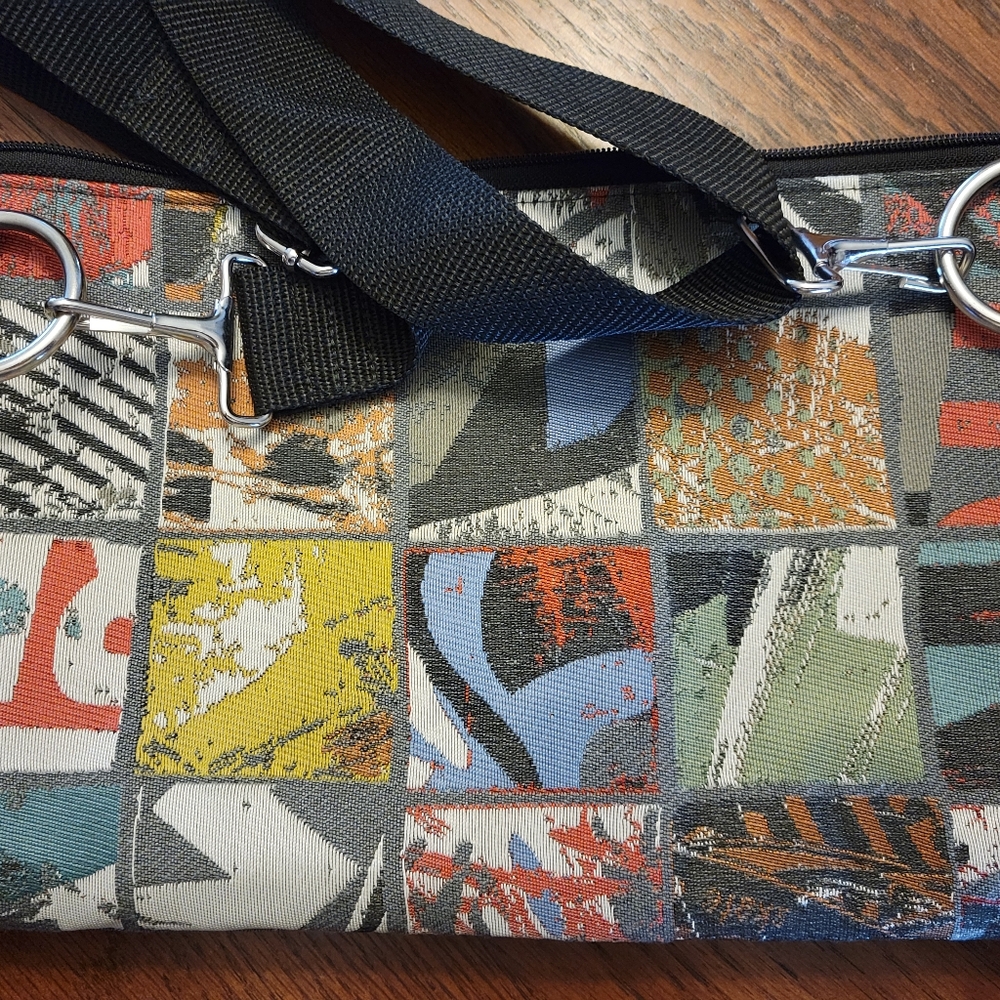 Multicolor Patchwork Canvas Crossbody Bag for Wom… - image 9